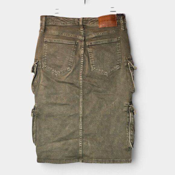 Lucky Brand Womens Cargo Skirt 24 Olive Green Utility Streetwear Gorpcore NWT - Picture 8 of 12